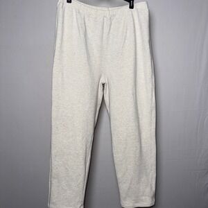 J. Jill Stretch Knit Pants Womens XLT Tall Oatmeal Heather Gray Straight Leg